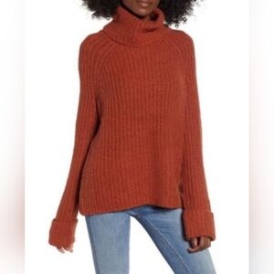 BP Rust Orange Chunky Sweater Size S
